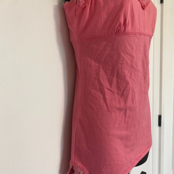 Urban Heritage Girly Coquette Pink Lace Tank‎ Top Size Large - Picture 5 of 6